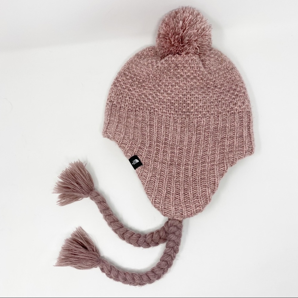 The North Face Women's Pink Pom Earflap Beanie